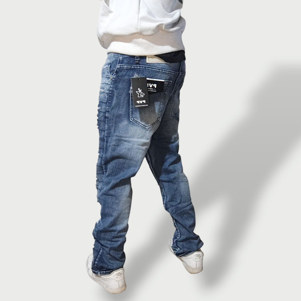 Jeans Rasgado Azul
