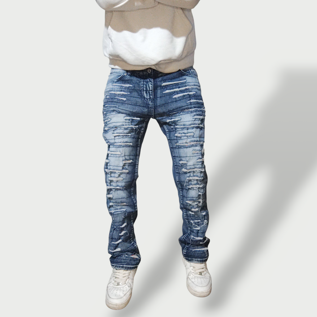 Jeans Rasgado Azul
